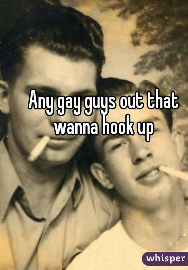 Any gay guys out that wanna hook up 