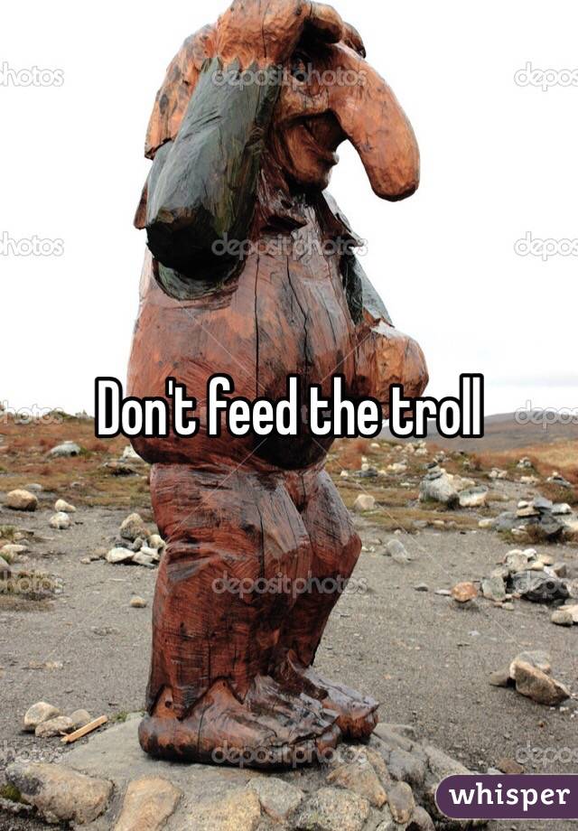 Don't feed the troll 