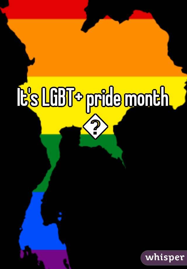 It's LGBT+ pride month 😄