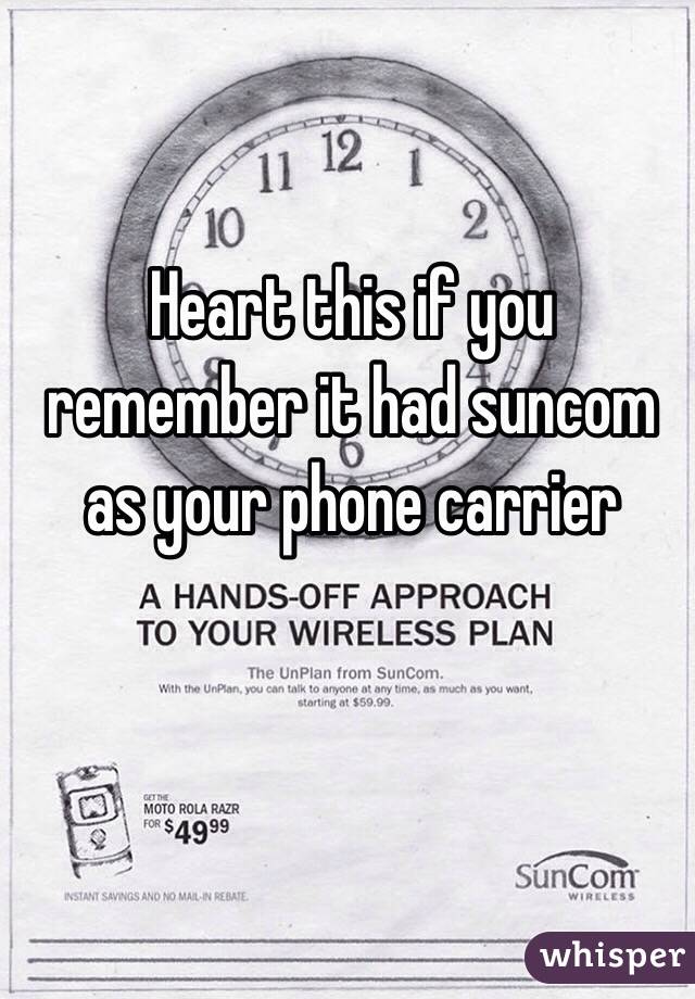 Heart this if you remember it had suncom as your phone carrier