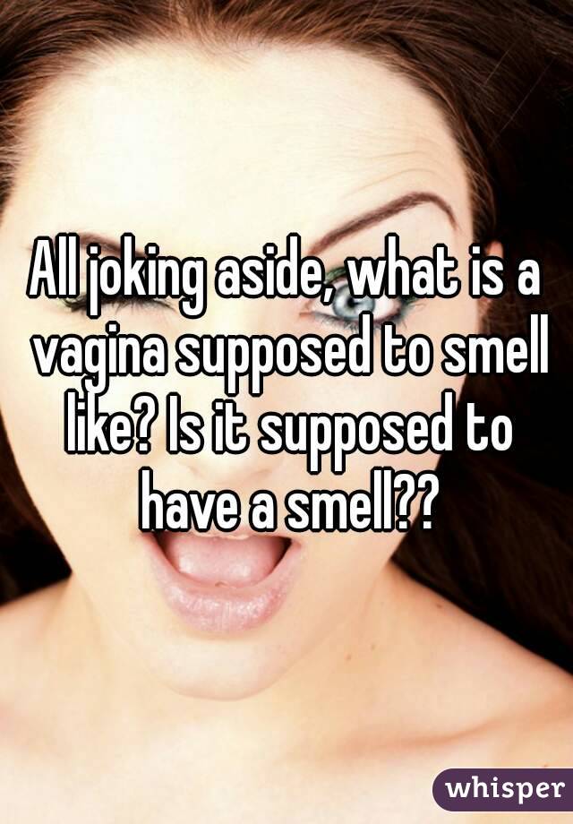 All joking aside, what is a vagina supposed to smell like? Is it supposed to have a smell??