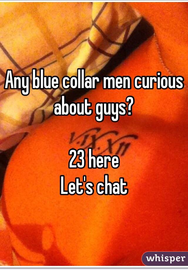 Any blue collar men curious about guys?

23 here
Let's chat 