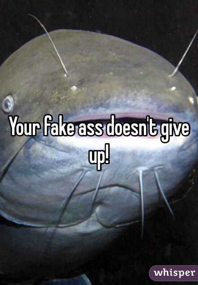 Your fake ass doesn't give up!