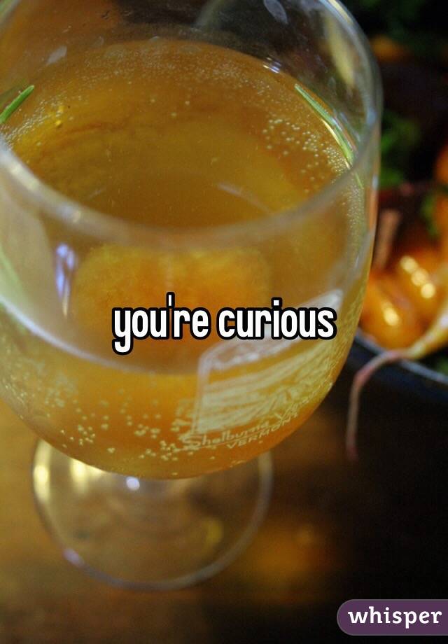 you're curious 