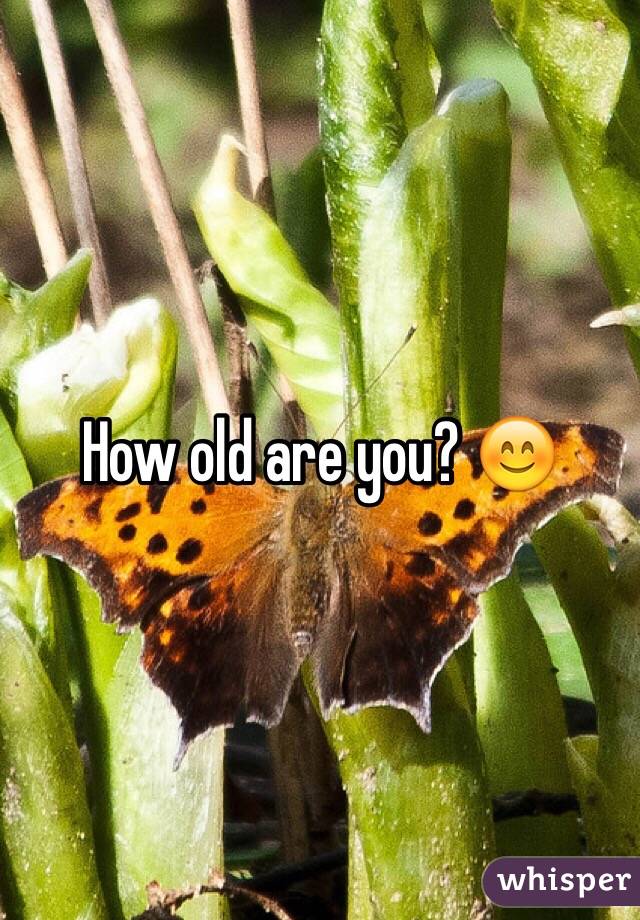 How old are you? 😊