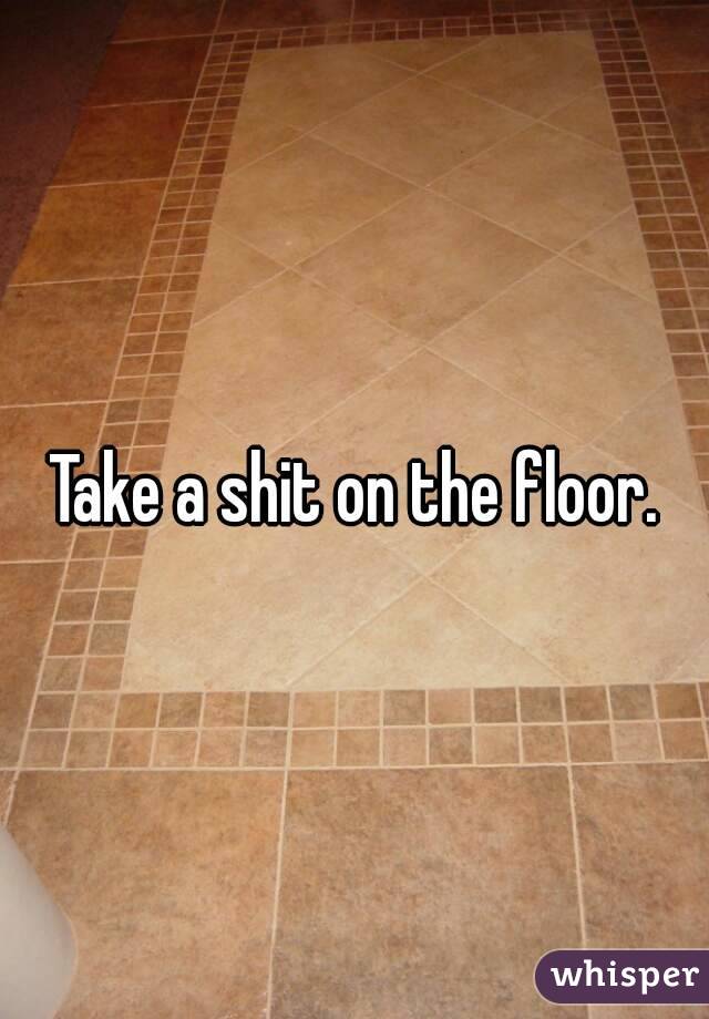 Take a shit on the floor.