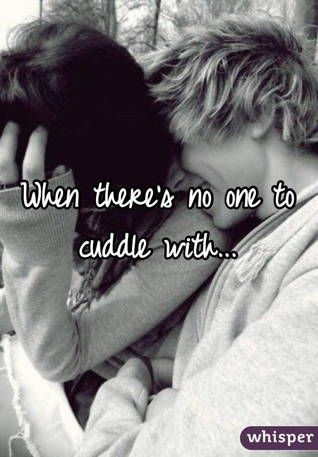 When there's no one to cuddle with...