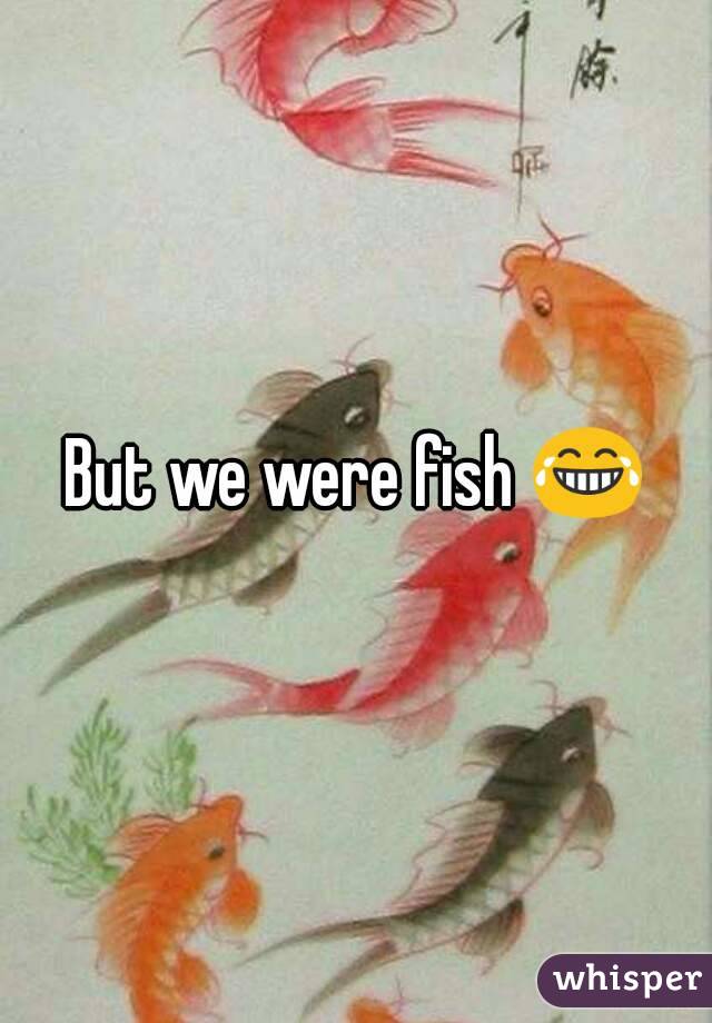 But we were fish 😂