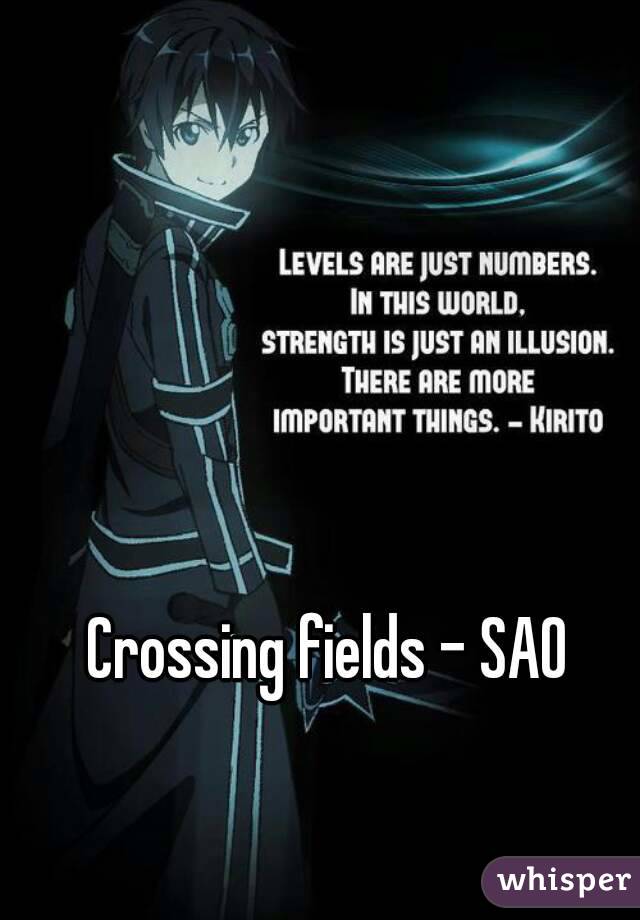 Crossing fields - SAO