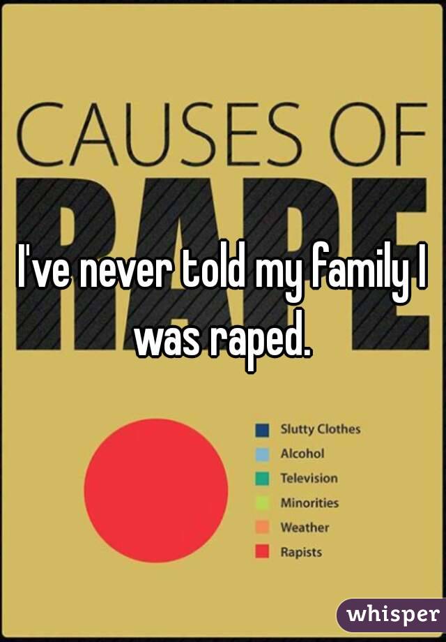 I've never told my family I was raped. 