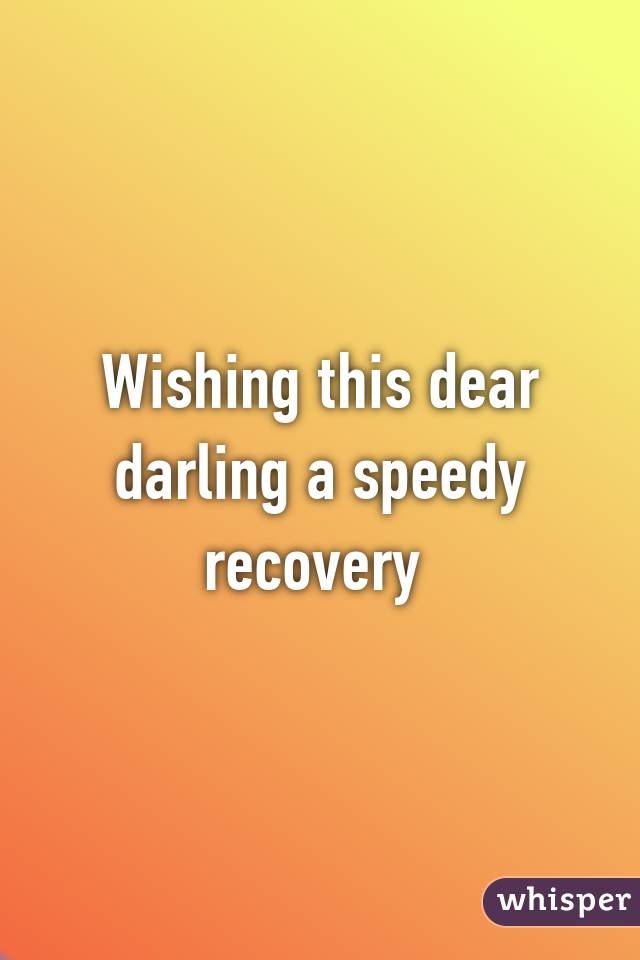 Wishing this dear darling a speedy recovery 