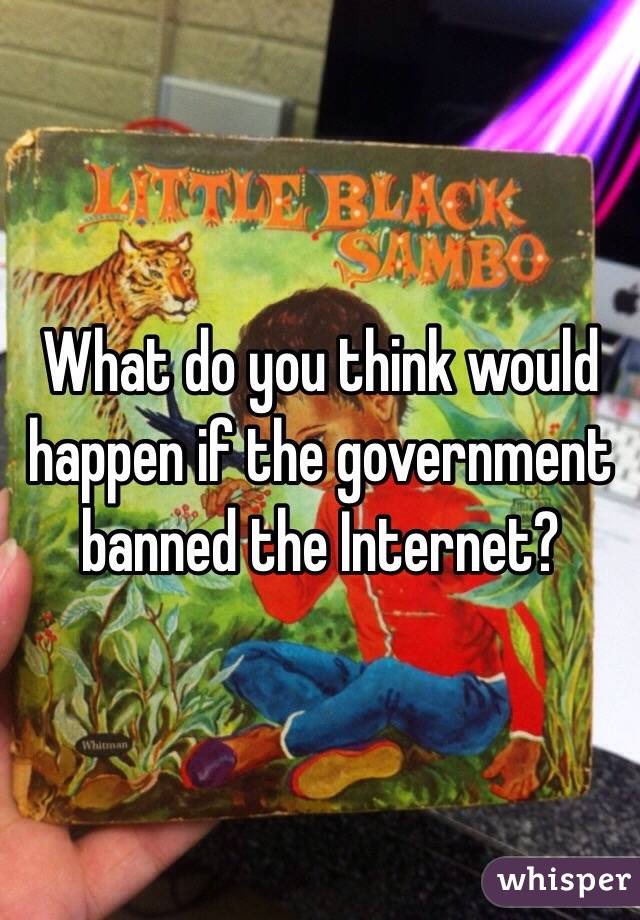 What do you think would happen if the government banned the Internet?
