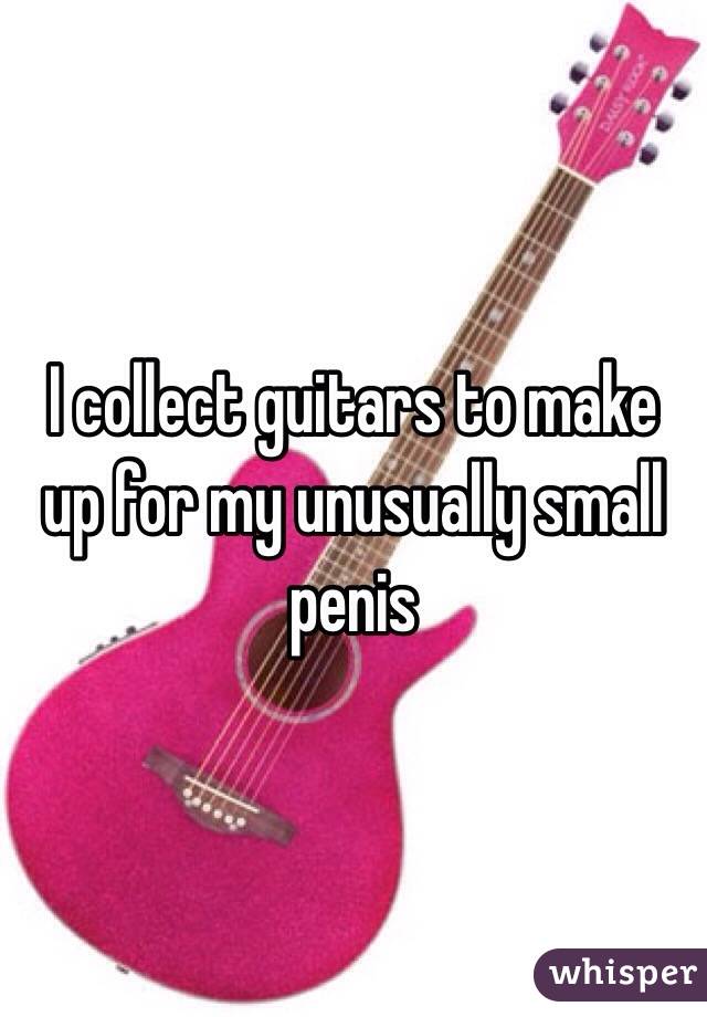 I collect guitars to make up for my unusually small penis 