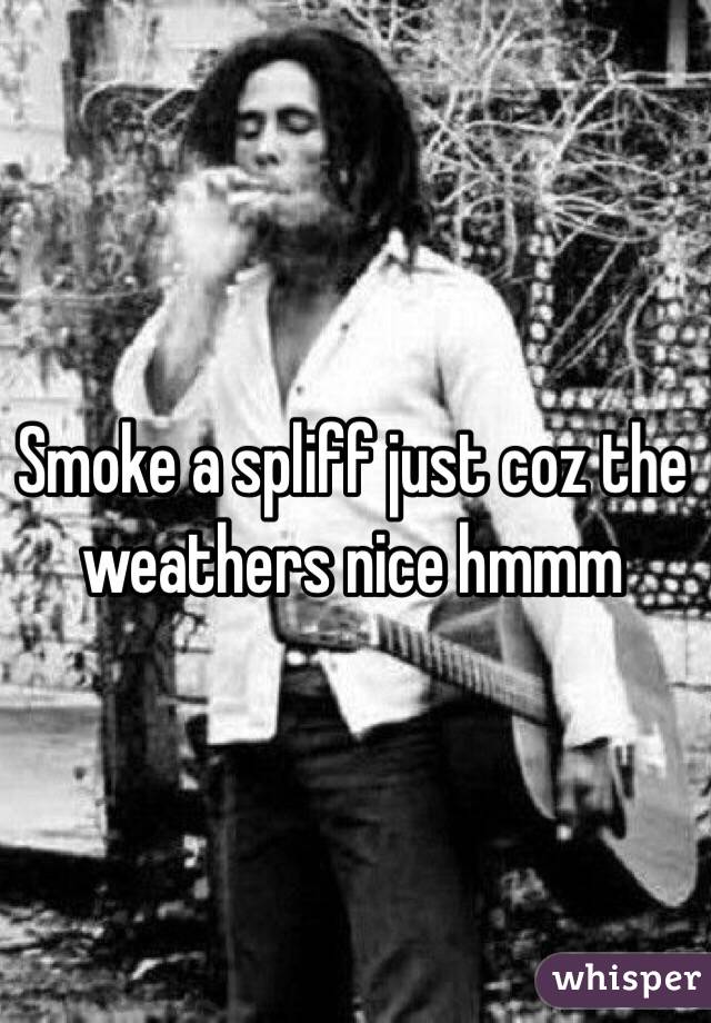 Smoke a spliff just coz the weathers nice hmmm 