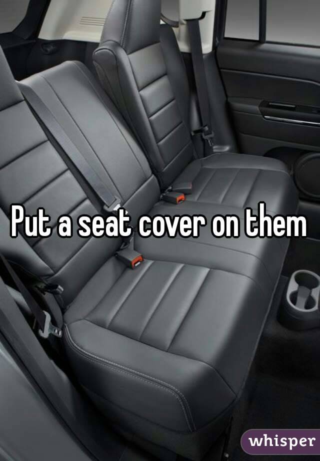 Put a seat cover on them