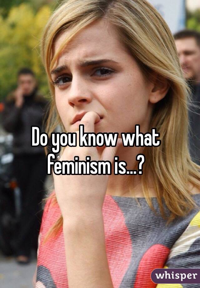 Do you know what feminism is...?