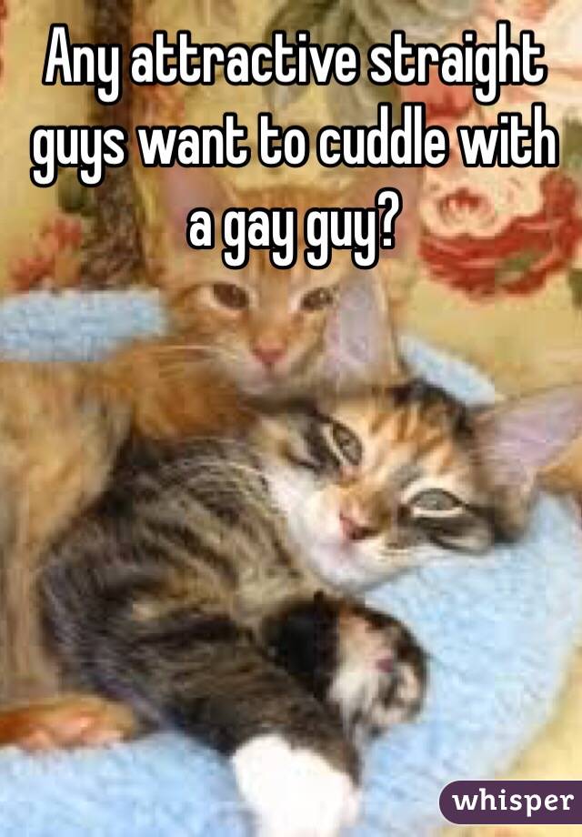 Any attractive straight guys want to cuddle with a gay guy?
