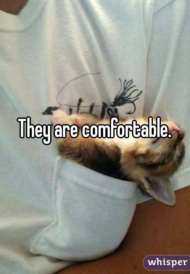 They are comfortable.