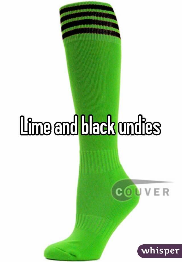 Lime and black undies