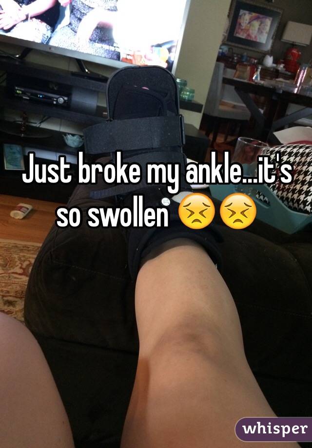 Just broke my ankle...it's so swollen 😣😣