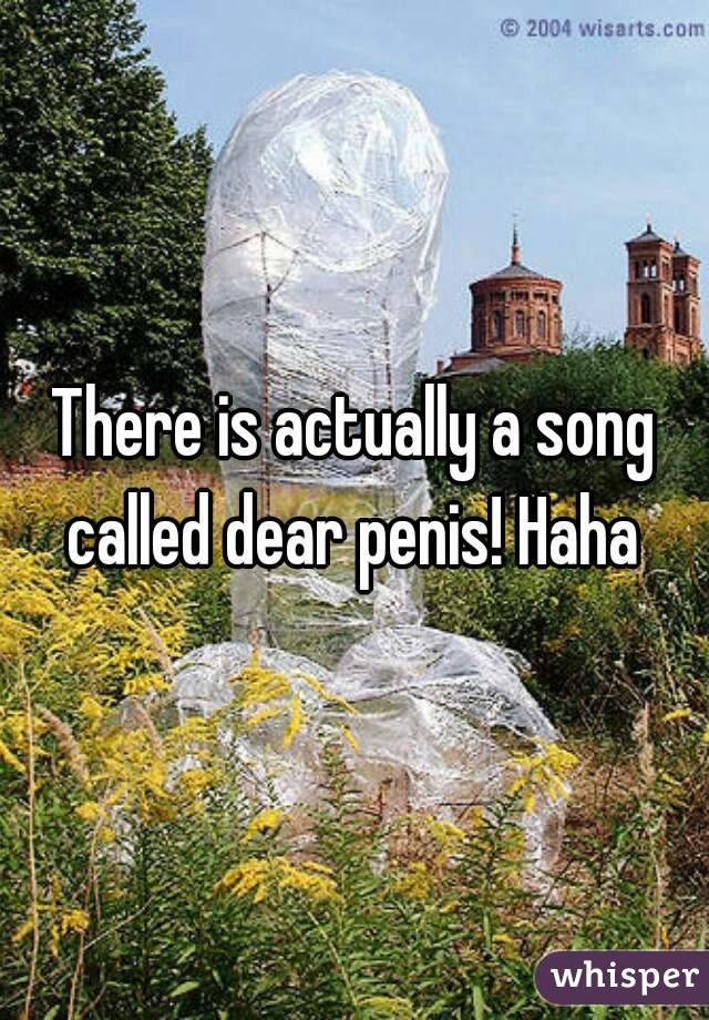 There is actually a song called dear penis! Haha 