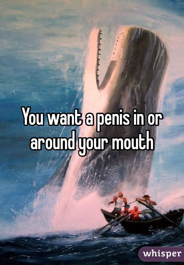 You want a penis in or around your mouth