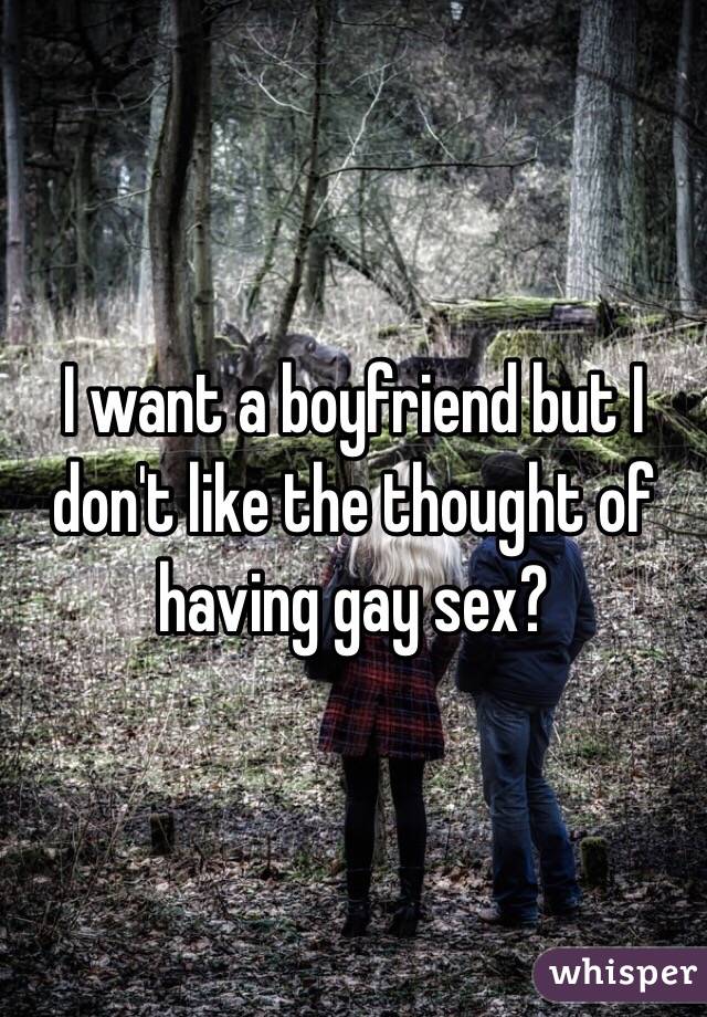 I want a boyfriend but I don't like the thought of having gay sex?