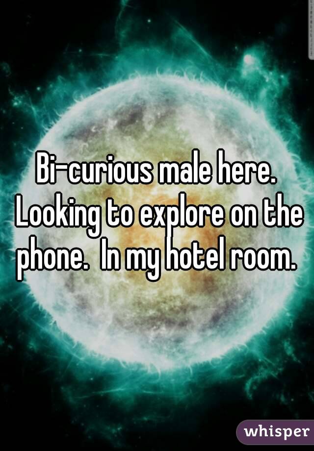 Bi-curious male here. Looking to explore on the phone.  In my hotel room. 