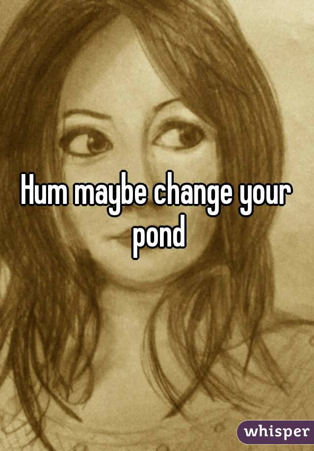 Hum maybe change your pond