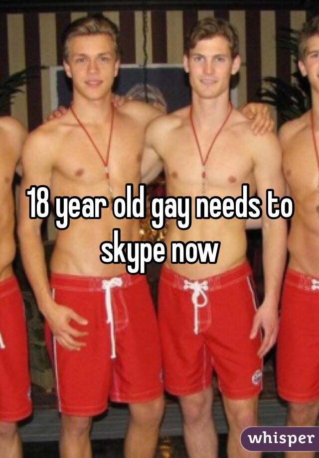 18 year old gay needs to skype now 