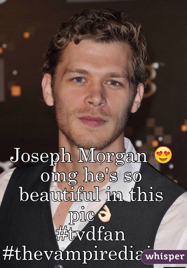 Joseph Morgan 😍
omg he's so beautiful in this pic👌🏻
#tvdfan #thevampirediaires 
