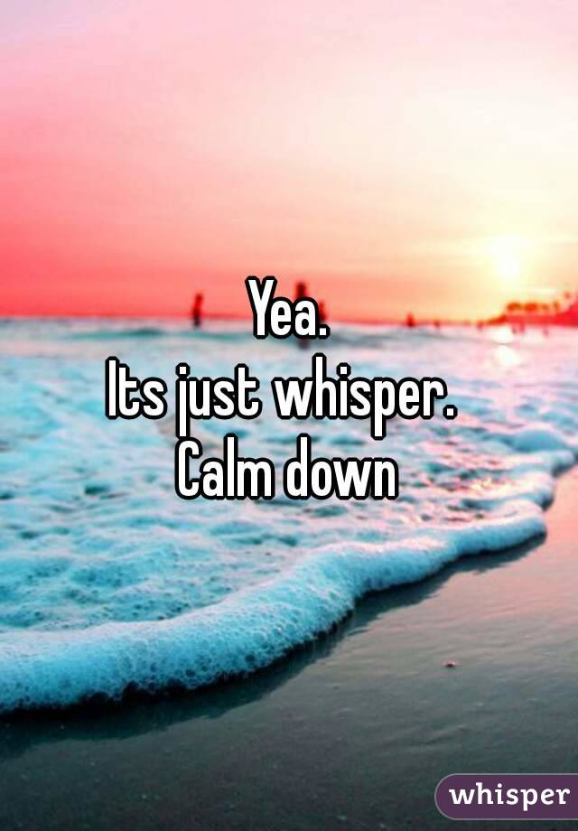 Yea.
Its just whisper. 
Calm down