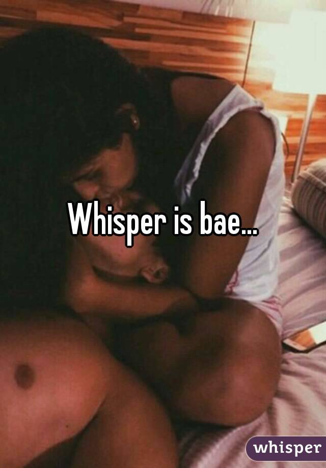 Whisper is bae...