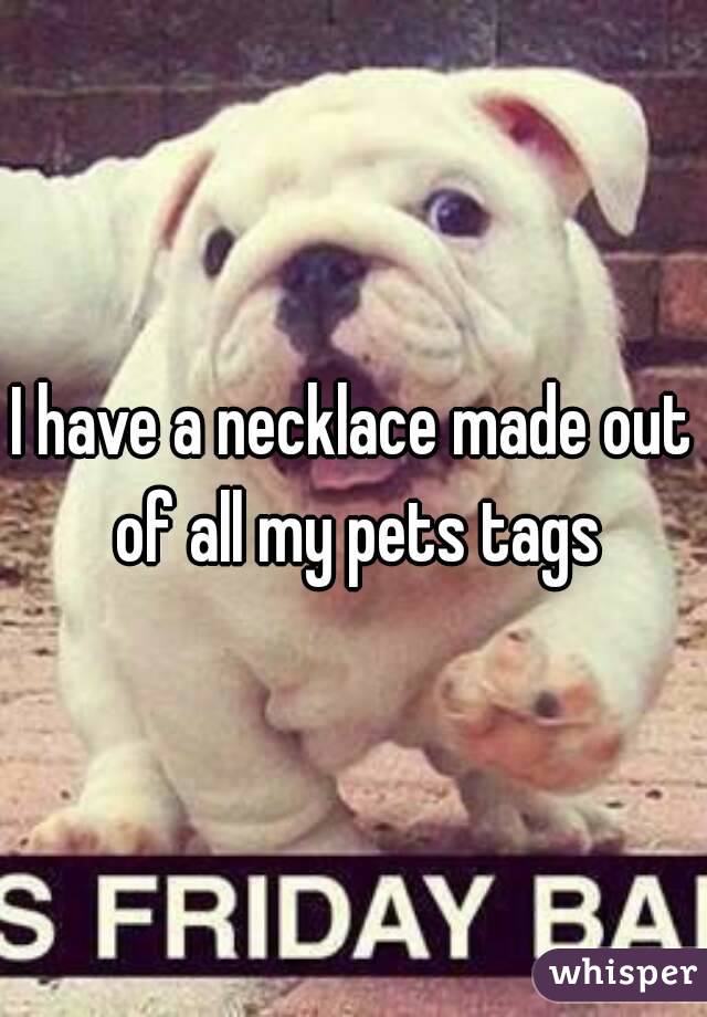 I have a necklace made out of all my pets tags