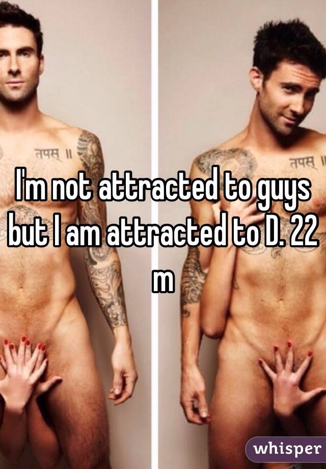 I'm not attracted to guys but I am attracted to D. 22 m