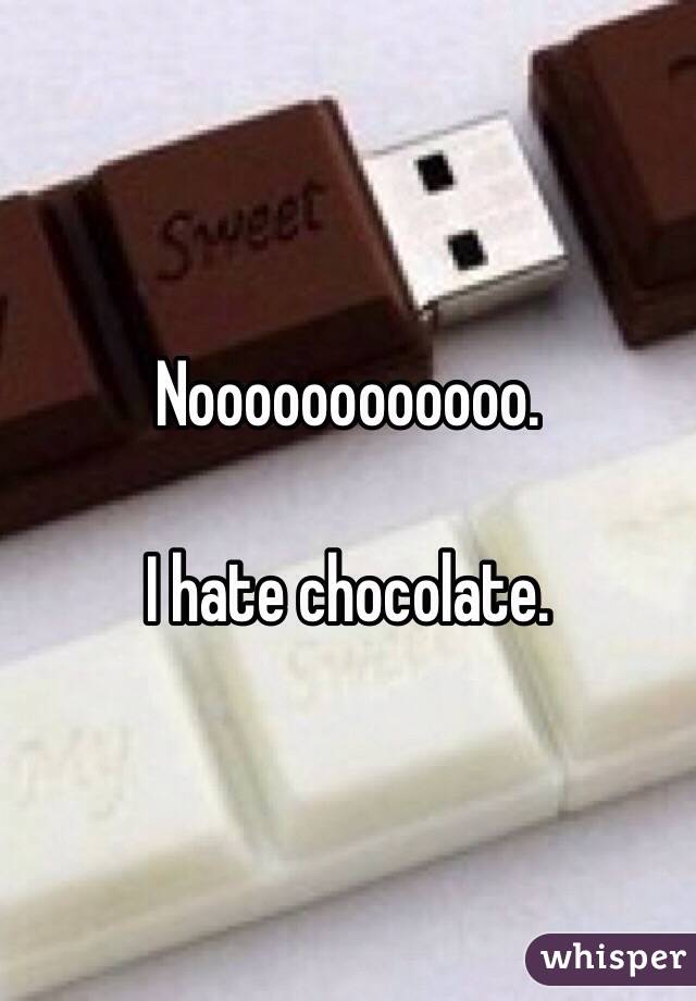 Noooooooooooo.  

I hate chocolate. 