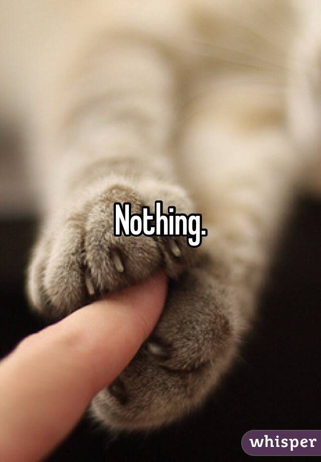 Nothing.
