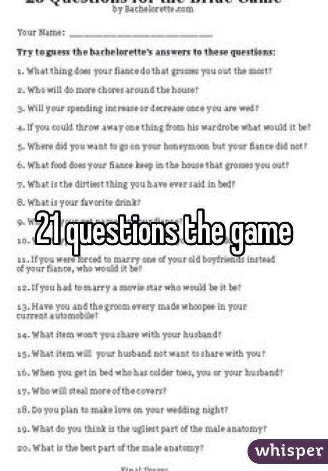 21 questions the game 
