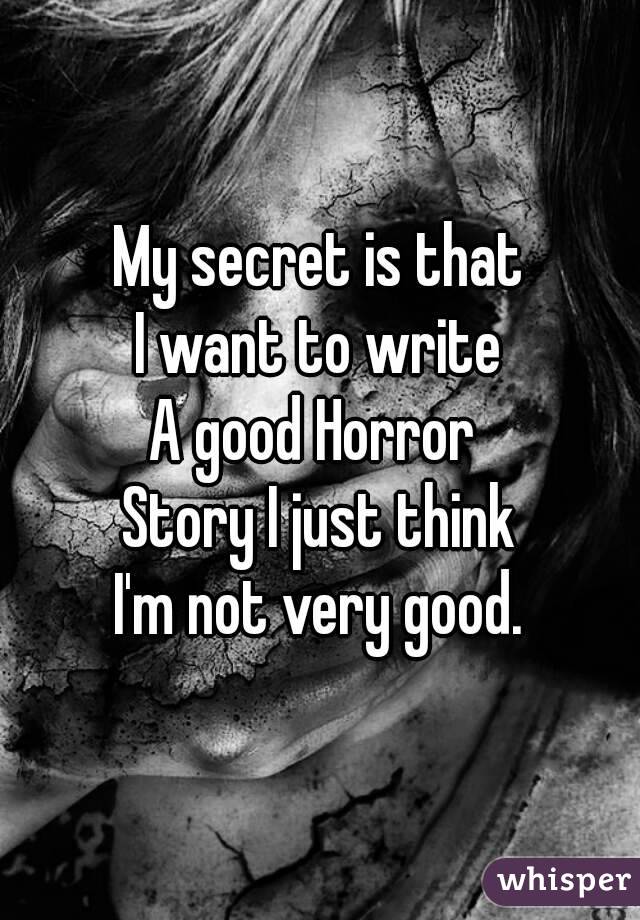 How to write good horror stories