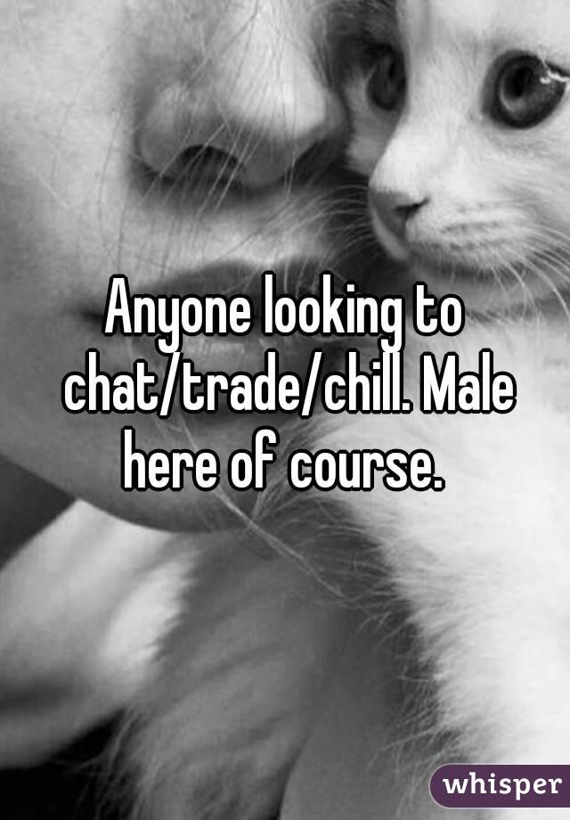 Anyone looking to chat/trade/chill. Male here of course. 