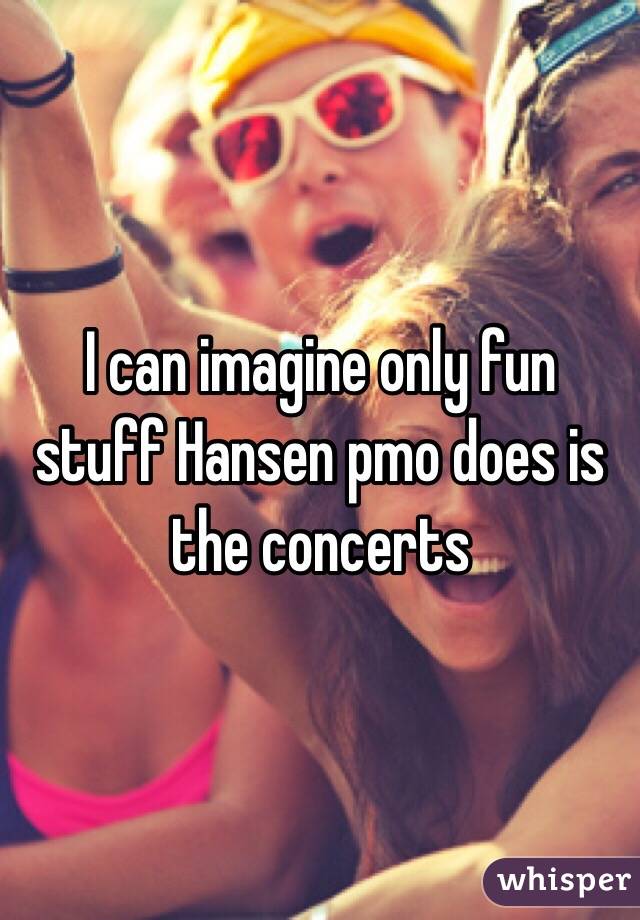 I can imagine only fun stuff Hansen pmo does is the concerts 