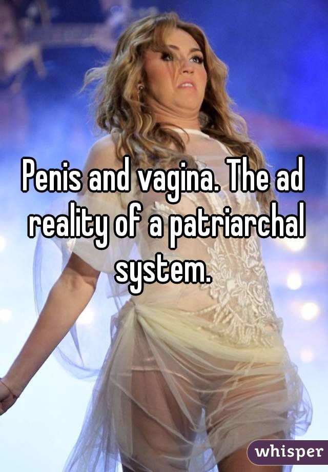 Penis and vagina. The ad reality of a patriarchal system. 