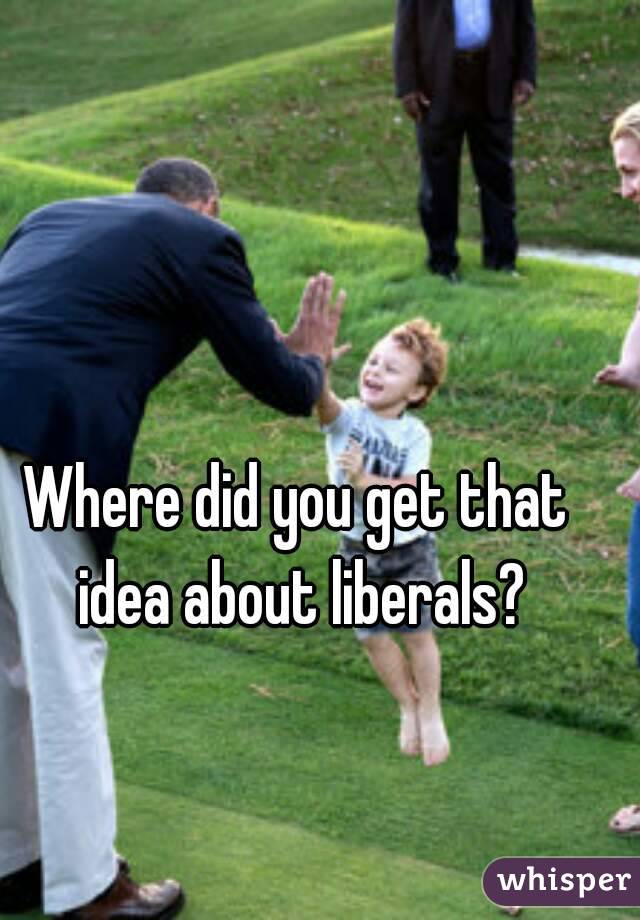 Where did you get that idea about liberals?