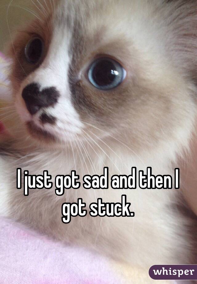 I just got sad and then I got stuck. 