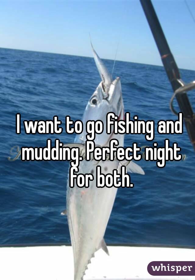 I want to go fishing and mudding. Perfect night for both.