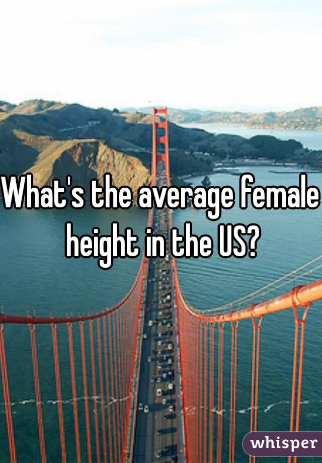 What's the average female height in the US?