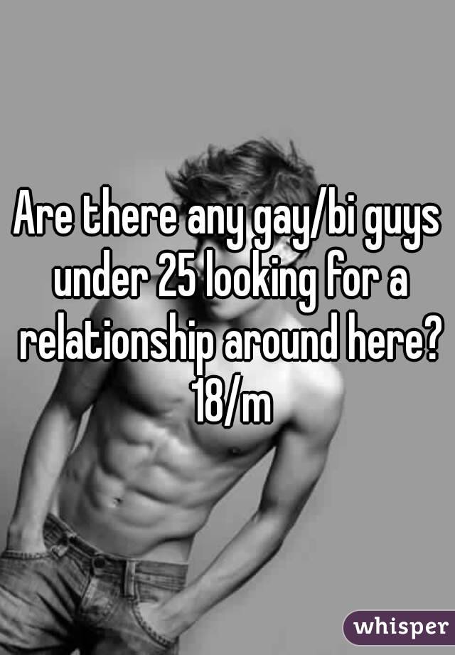 Are there any gay/bi guys under 25 looking for a relationship around here? 18/m