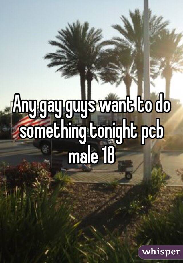 Any gay guys want to do something tonight pcb male 18