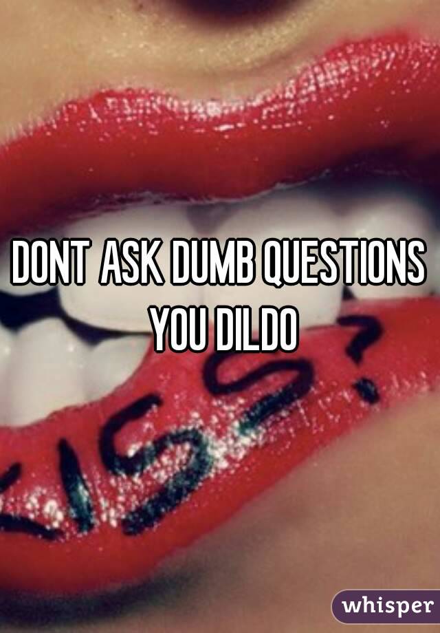 DONT ASK DUMB QUESTIONS YOU DILDO