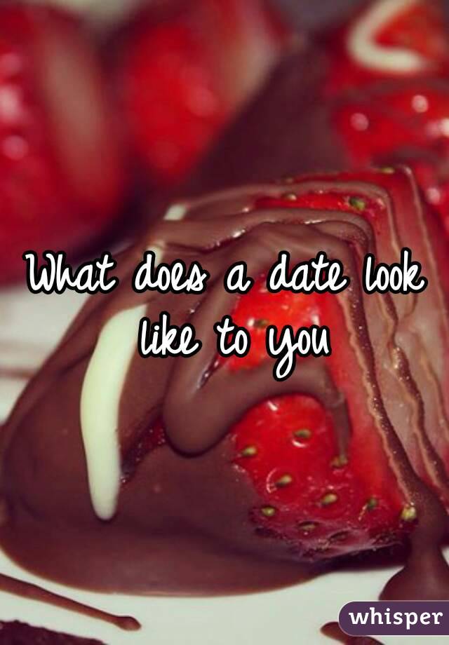 What does a date look like to you
